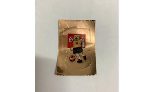 Coca Cola Mini Mania Adesivo Bronze Futebol